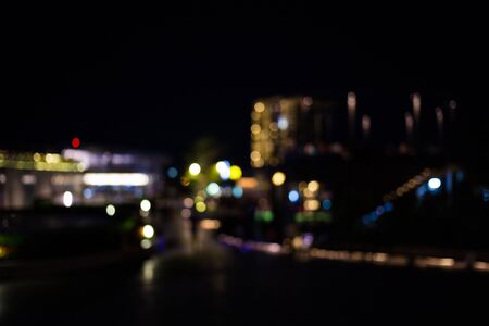City night light blur bokeh , bokeh background.の写真素材