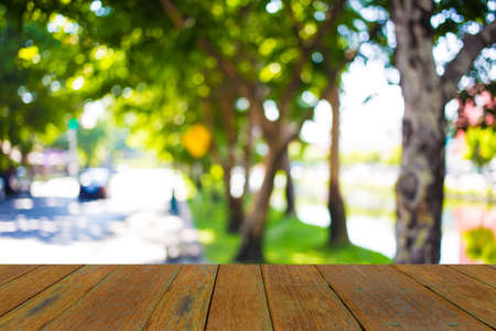 blur image of Abstract Bokeh of tree green color background.の写真素材