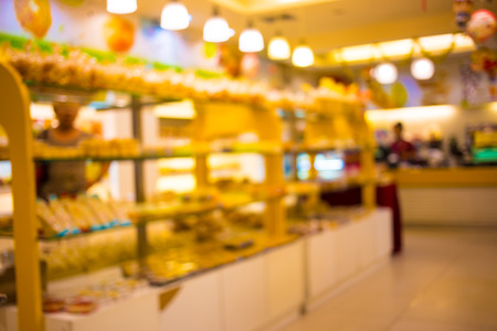 Blurred image of shopping mall and bokeh background.の写真素材