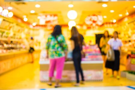 Blurred image of shopping mall and bokeh background.の写真素材