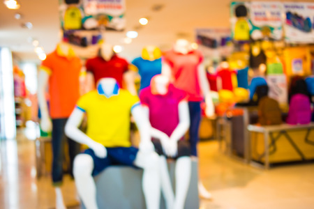 Blurred image of shopping mall and bokeh background.の写真素材