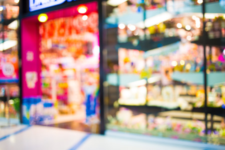 Blurred image of shopping mall and bokeh background.の写真素材