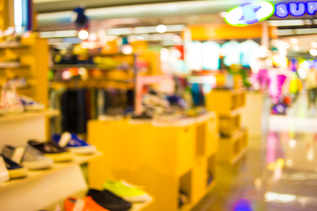 Blurred image of shopping mall and bokeh background.の写真素材