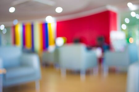 Coffee shop blur background with bokeh image.