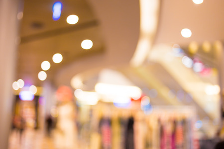 Blurred image of shopping mall and bokeh backgroundの写真素材