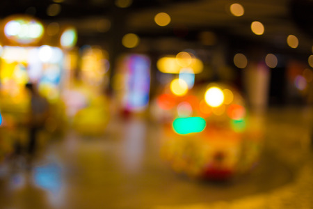 Blurred image of shopping mall and bokeh backgroundの写真素材