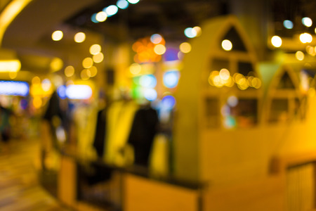 Blurred image of shopping mall and bokeh background