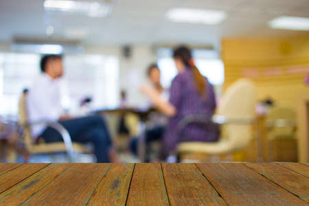 Coffee shop blur background with bokeh image.の写真素材