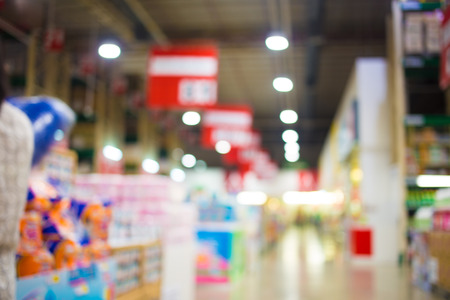 Blurred image of shopping mall and bokeh backgroundの写真素材