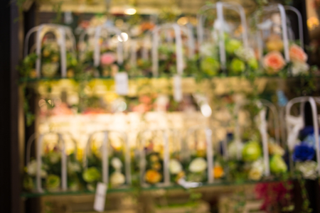 Blurred image of shopping mall and bokeh backgroundの写真素材