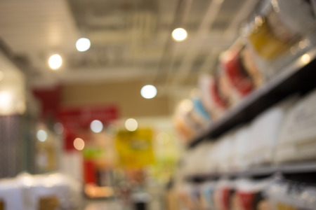 Blurred image of shopping mall and bokeh backgroundの写真素材