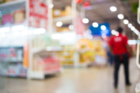 Blurred image of shopping mall and bokeh backgroundの写真素材