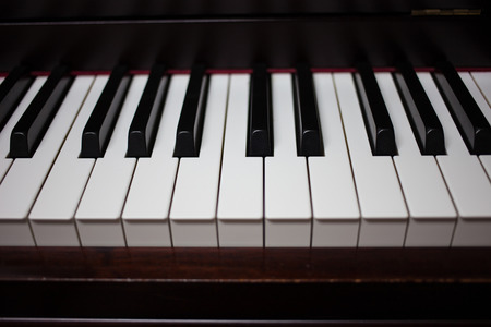 close-up of piano keys. close frontal view.の写真素材
