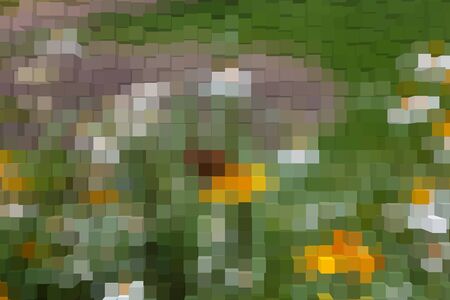 Abstract background of 3d blocksの写真素材