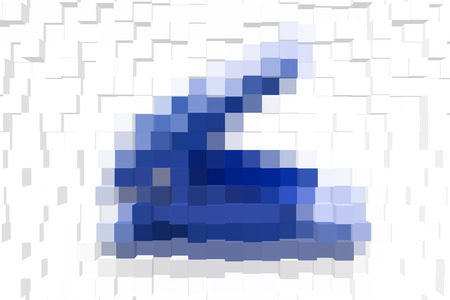 Abstract background of 3d blocksの写真素材