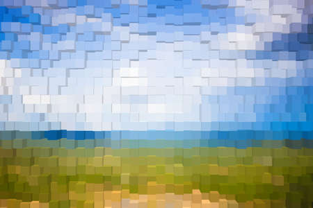Abstract background of 3d blocksの写真素材