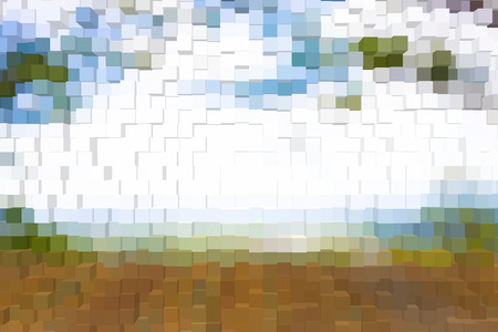 Abstract background of 3d blocksの写真素材