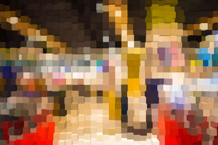 Abstract background of 3d blocksの写真素材