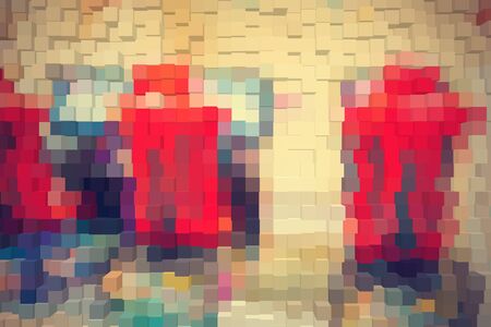 Abstract background of 3d blocksの写真素材