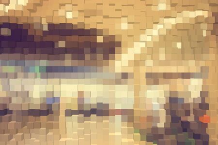 Abstract background of 3d blocksの写真素材