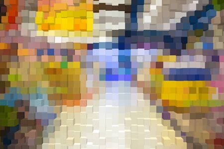 Abstract background of 3d blocksの写真素材