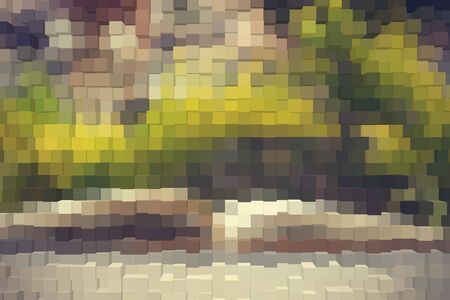 Abstract background of 3d blocksの写真素材