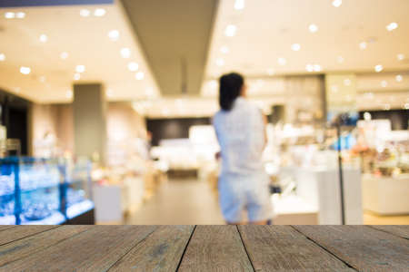 Blurred image of shopping mall and bokeh backgroundの写真素材