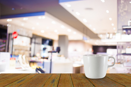 Blurred image of shopping mall and bokeh backgroundの写真素材