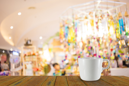 Blurred image of shopping mall and bokeh backgroundの写真素材