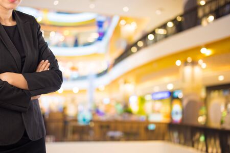 Businesswoman in the shopping mall.の写真素材