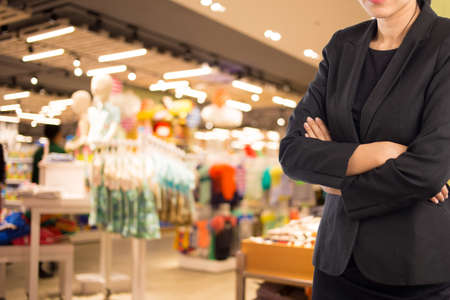Businesswoman in the shopping mall.の写真素材