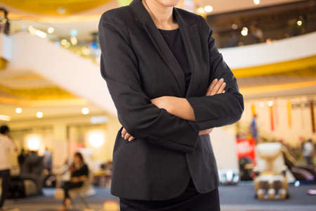 Businesswoman in the shopping mall.の写真素材