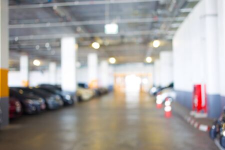 Underground parking with carの写真素材