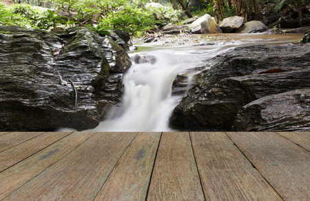 Beautiful waterfall in Thailand.の写真素材