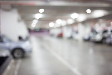 Underground parking with carの写真素材