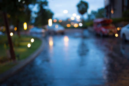 City night light blur bokeh , bokeh background.の写真素材