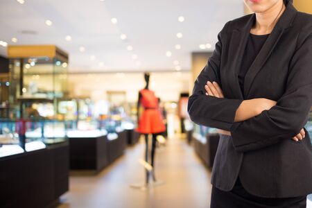 Businesswoman in the shopping mall.の写真素材