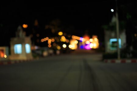 City night light blur bokehの写真素材