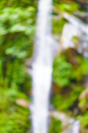 Blur image, Beautiful waterfall in Thailand.の写真素材