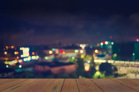 blurred city lights in the nightの写真素材