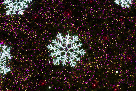 Abstract circular bokeh background of Christmaslightの写真素材