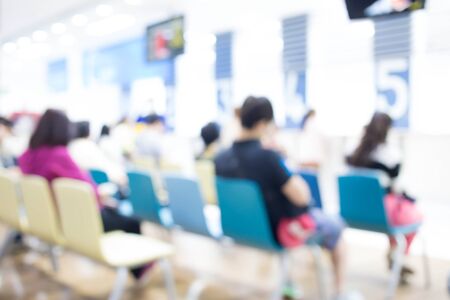 Blurred background : Patient waiting for see doctor,abstract background.の写真素材