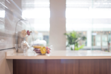 Blur image of modern Kitchen Room interior. Kitchen Room.の写真素材