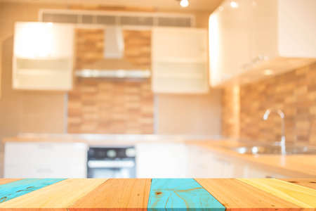 Blur image of modern Kitchen Room interior. Kitchen Room.の写真素材