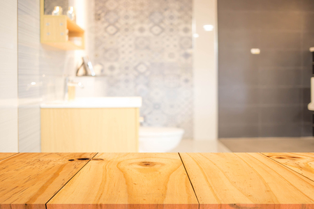 Blur Bathroom Interior of Background, product display template. Bathroom.の写真素材