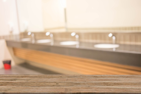 Blur Bathroom Interior of Background, product display template.の写真素材