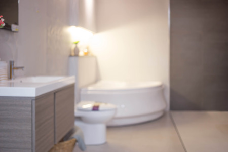 Blur Bathroom Interior of Background, product display template. Bathroom.の写真素材