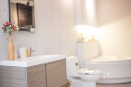 Blur Bathroom Interior of Background, product display template. Bathroom.の写真素材