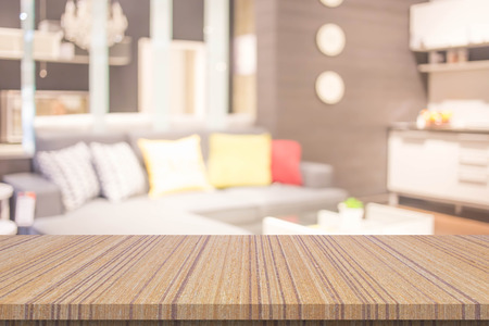 blur image of modern living room interiorの写真素材