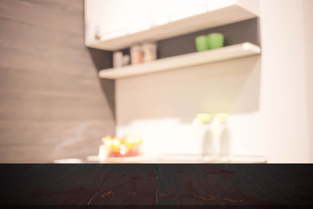 Kitchen blur backgroundの写真素材